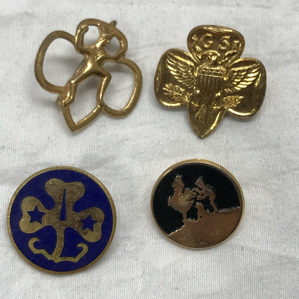 Lot Of 4 Vintage Early 1960's Girl Scout Pins